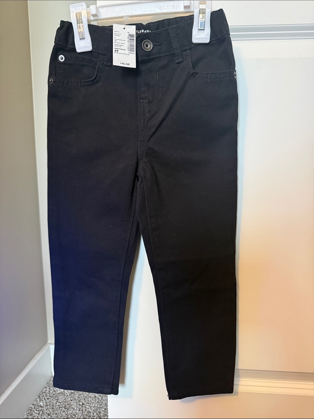 The Children’s Place Black skinny demin adjustable jeans 4t